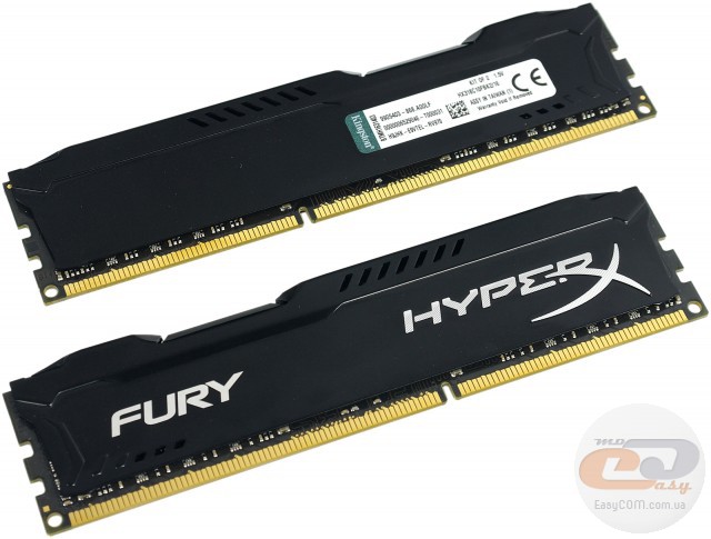 DDR3-1866 Kingston HyperX FURY HX318C10FBK2/16