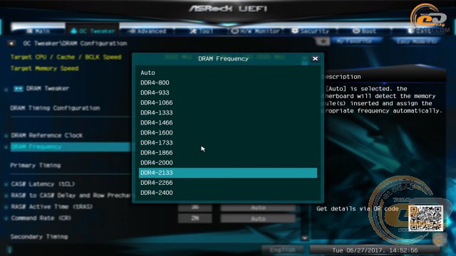 DDR4-2400 vs DDR4-2133