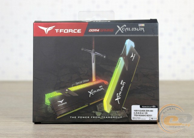 DDR4-3600 TEAMGROUP T-FORCE XCALIBUR RGB