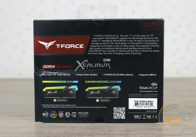 DDR4-3600 TEAMGROUP T-FORCE XCALIBUR RGB