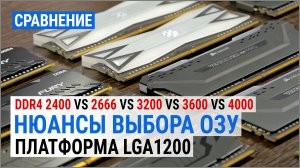 Выбор ОЗУ на платформе Intel Socket LGA1200 с Core i7-11700K: сравнение DDR4-2400 vs 2666 vs 3200 vs 3600 vs 4000