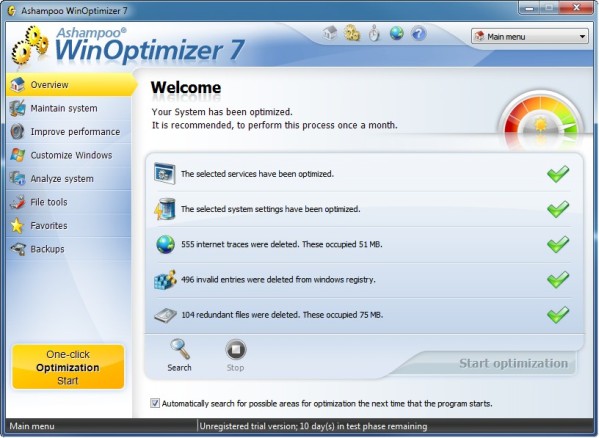 Ashampoo WinOptimizer 7.24