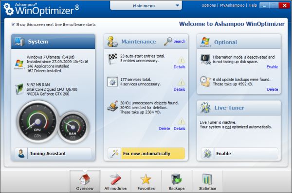Ashampoo WinOptimizer 8.04