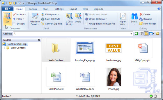 WinZip 15.0 Build 9411