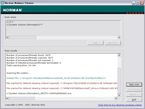 Norman Malware Cleaner