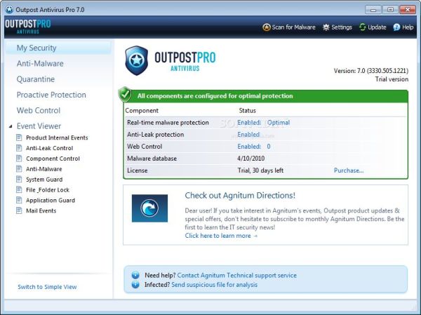 Agnitum Outpost Antivirus Pro
