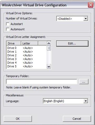 WinArchiver Virtual Drive