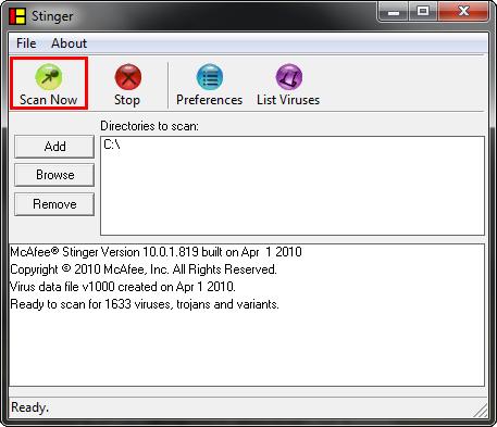 McAfee AVERT Stinger 