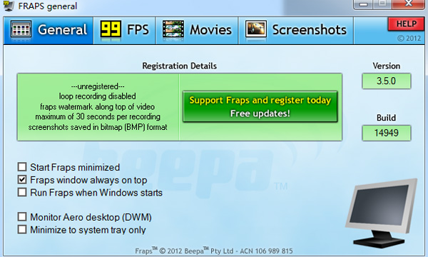 Fraps 3.5.9 Build 15587 