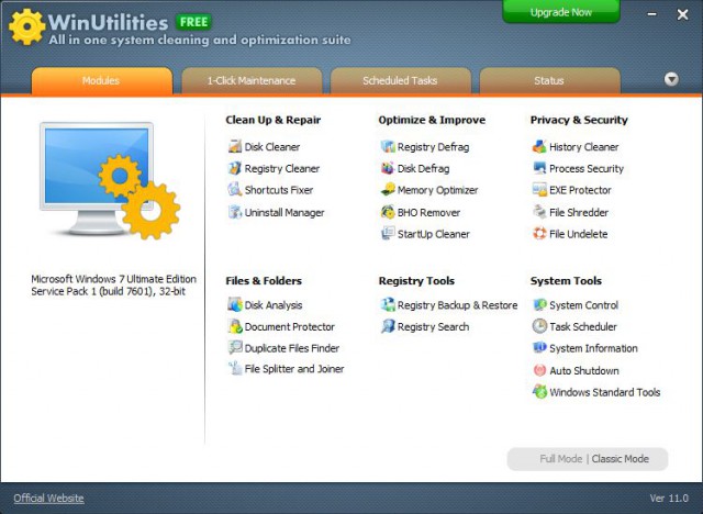 WinUtilities Free Edition