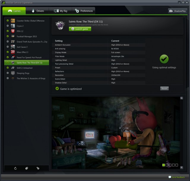 NVIDIA GeForce Experience
