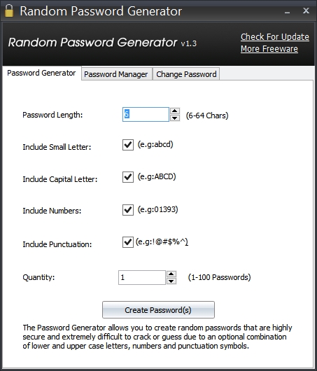 Random Password Generator