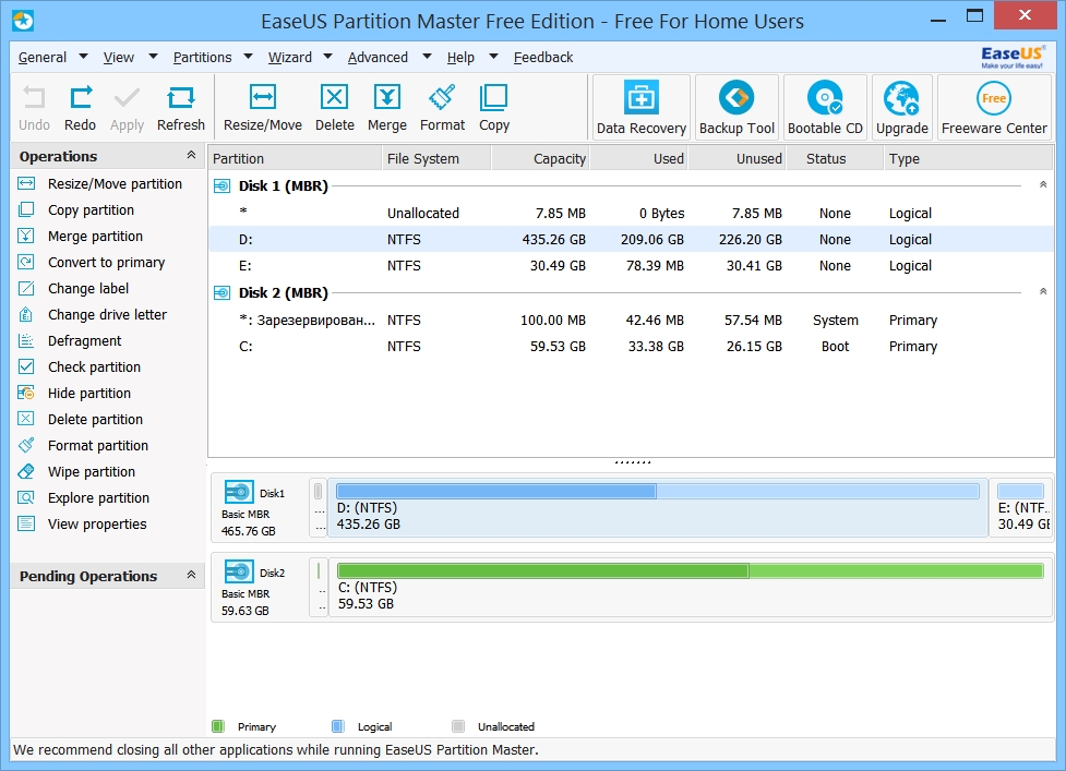 easeus partition master free edition