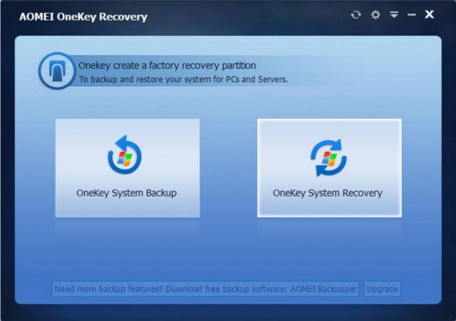 AOMEI OneKey Recovery