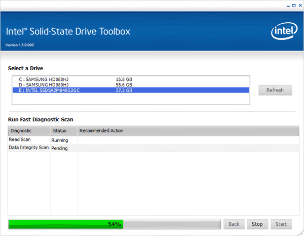 Intel Solid State Drive Toolbox