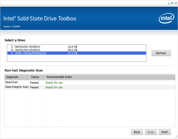 Intel Solid State Drive Toolbox