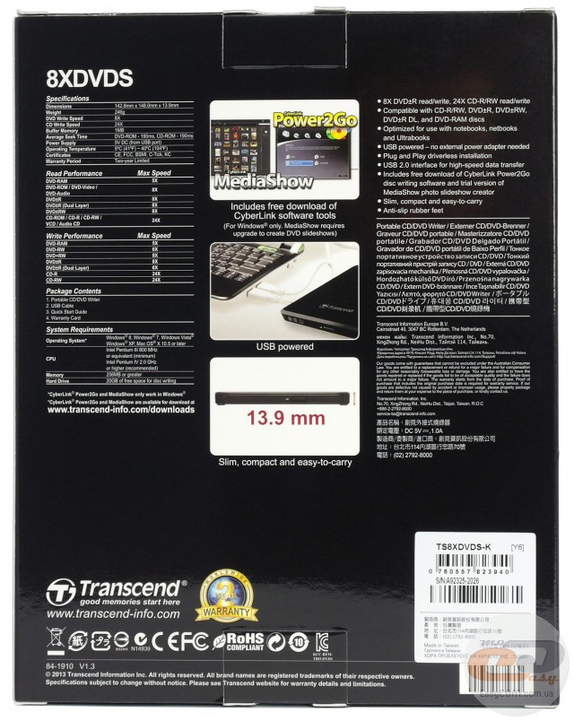 Transcend TS8XDVDS-K