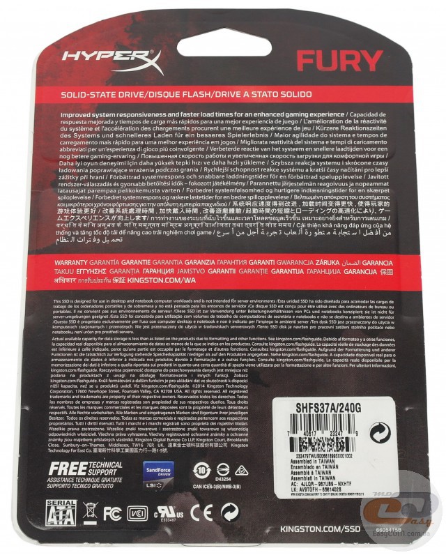 Kingston HyperX FURY SSD (SHFS37A/240G)