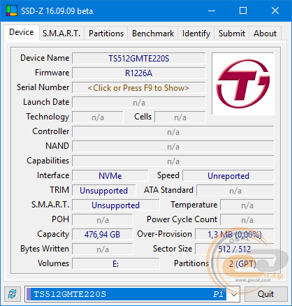 Transcend TS512GMTE220S
