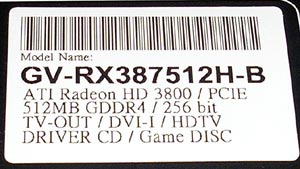 GIGABYTE Radeon HD 3870 512Mb