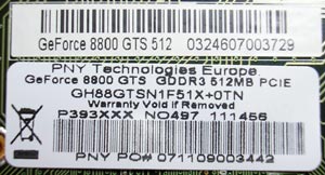 PNY GeForce 8800 GTS 512