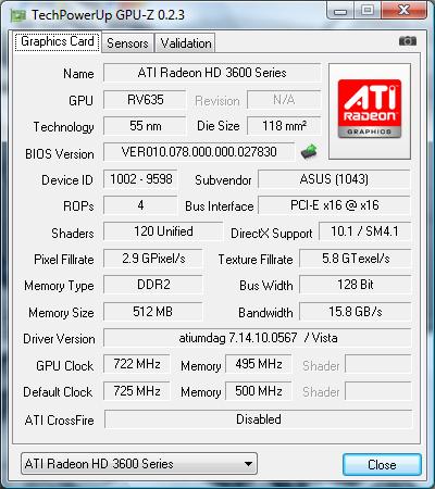 asus eah3650 silent magic 512m driver