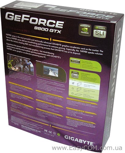 GIGABYTE GeForce 9800 GTX GV-NX98X512H-B