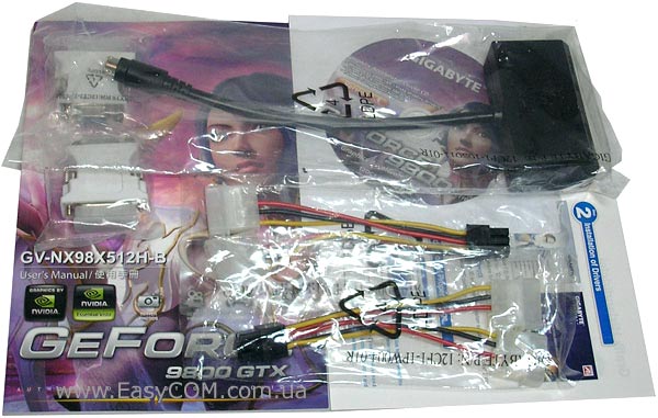 GIGABYTE GeForce 9800 GTX GV-NX98X512H-B