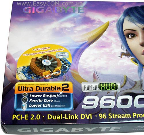 GIGABYTE GV-NX96G384H GeForce 9600 GSO 