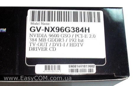 GIGABYTE GV-NX96G384H GeForce 9600 GSO 