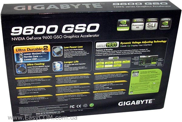 GIGABYTE GV-NX96G384H GeForce 9600 GSO 