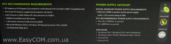 XFX GeForce 260 GTX 896MB DDR3 Standard