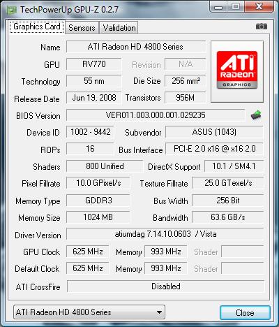 gpu-z RV770 PRO