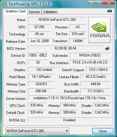 gpu-z GIGABYTE GV-N26-896H-B