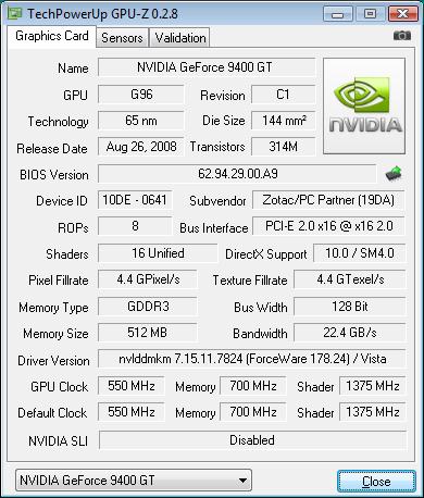 gpu-z NVIDIA G96-200