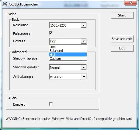 Call Of Juarez DirectX 10 Benchmark (v.1.3.0.1)