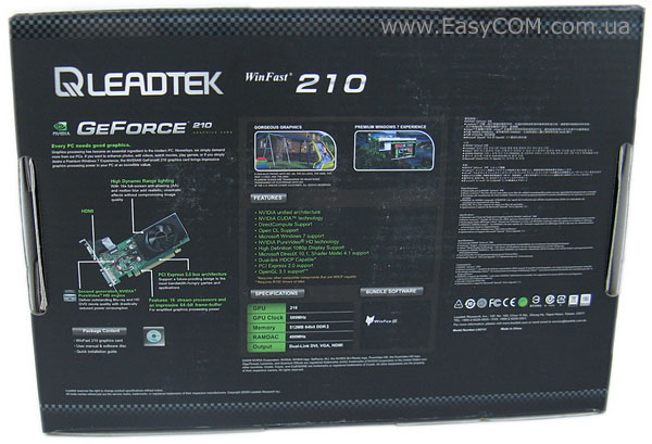 Leadtek WinFast GeForce 210 512 LP (LR2712)