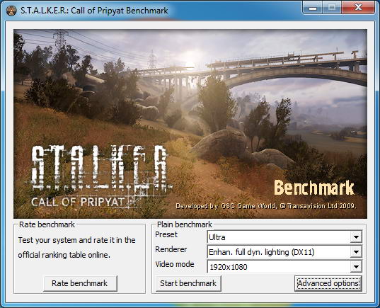 S.T.A.L.K.E.R.: Call of Pripyat Benchmark 