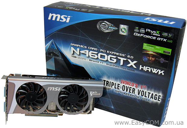 MSI GeForce GTX 460 Hawk 1 ГБ GDDR5 (N460GTX Hawk)