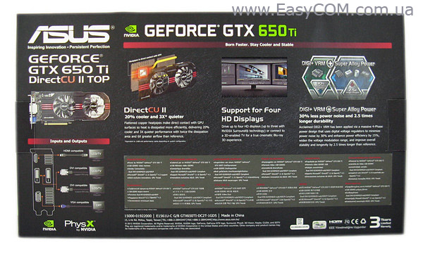 ASUS GTX650Ti-DC2T-1GD5