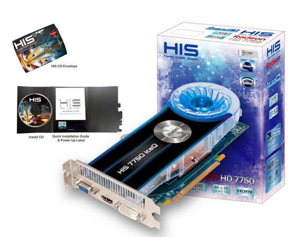 HIS Radeon HD 7750 IceQ 1GB GDDR5 PCI-E DVI/HDMI/VGA