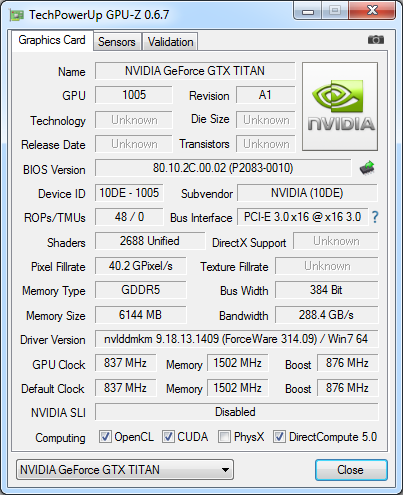 ZOTAC GeForce GTX TITAN 