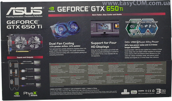 ASUS GTX650TI-1GD5