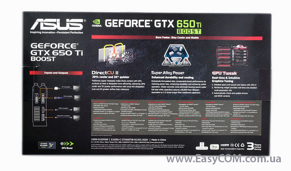 ASUS GeForce GTX 650 Ti BOOST DirectCU II OC