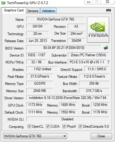 ZOTAC GeForce GTX 760 AMP! Edition