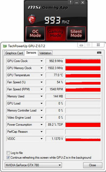 MSI GeForce GTX 780 TWIN FROZR GAMING