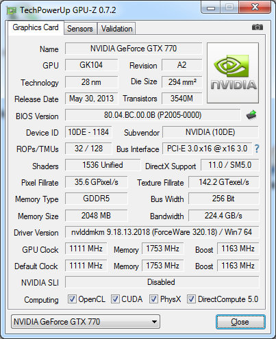 KFA2 GeForce GTX 770 EX OC