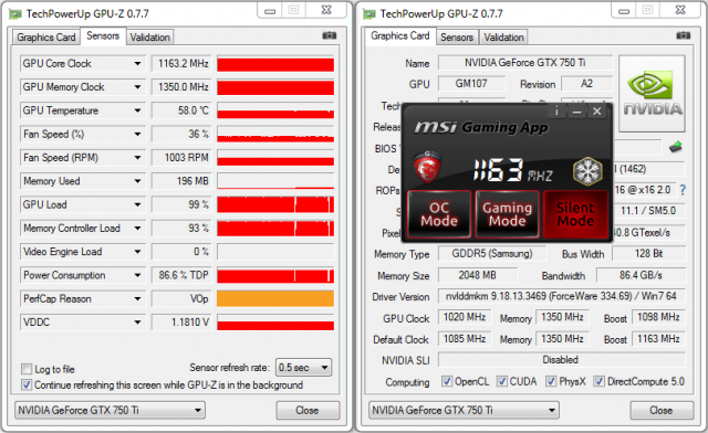 MSI GeForce GTX 750 Ti TWIN FROZR GAMING (N750Ti TF 2GD5/ОС)