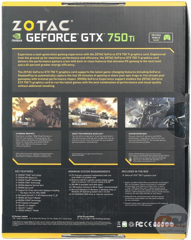 ZOTAC GeForce GTX 750 Ti (ZT-70603-10M)