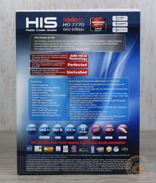 HIS 7770 iCooler 1GB GDDR5 PCI-E DVI/HDMI/VGA (H777FN1G)